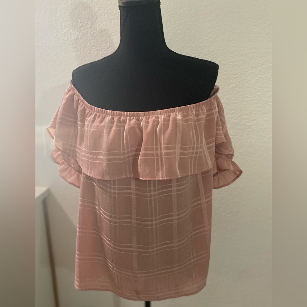 Women’s Off Shoulder or alAssymmetric Shoulder Charming Charlie Blouse Size XL